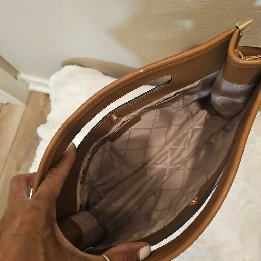 NWOT Michael Kors Canvas Clutch with Strap
